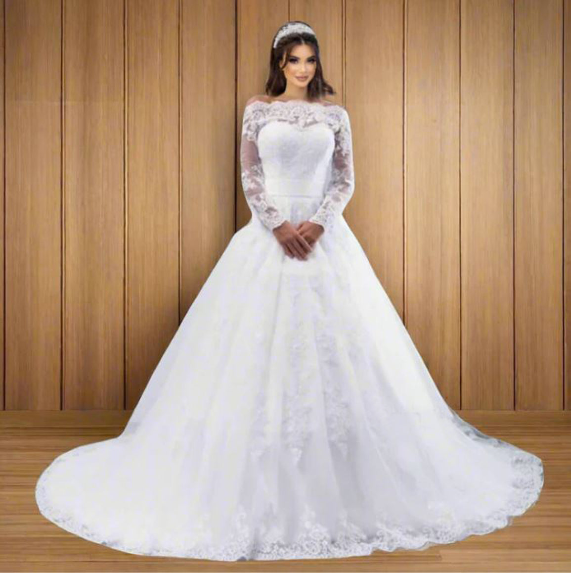 Elegant Bridal Gown - A Line Wedding Gown