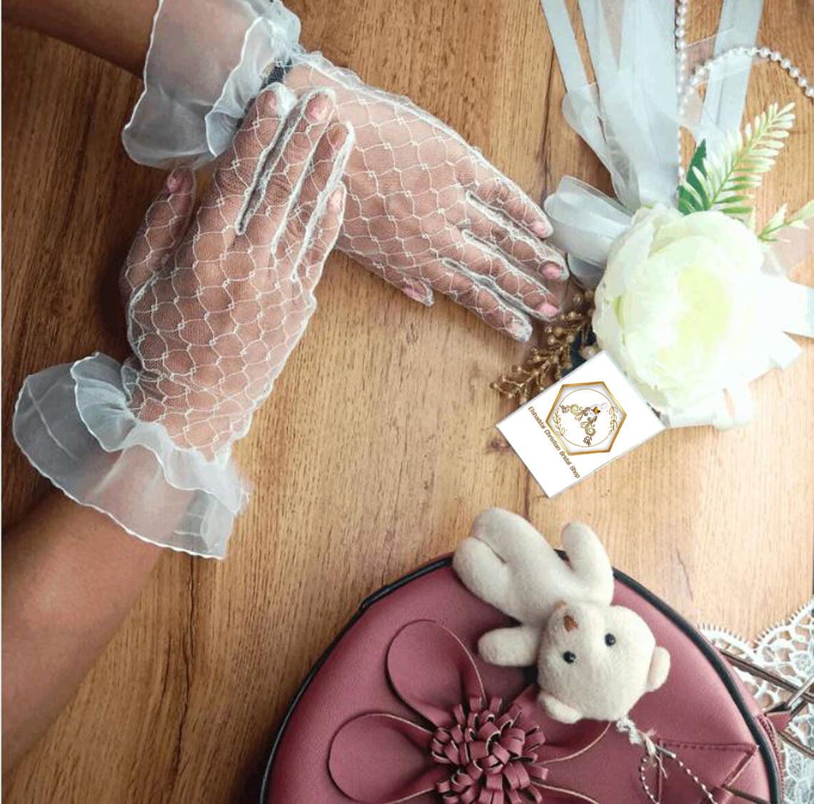 Bridal Gloves - Netted