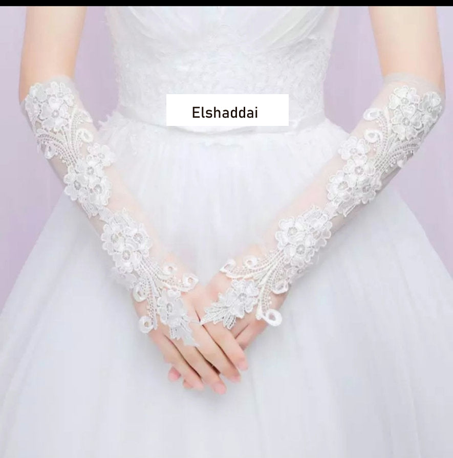 Bridal Gloves - Full Floral