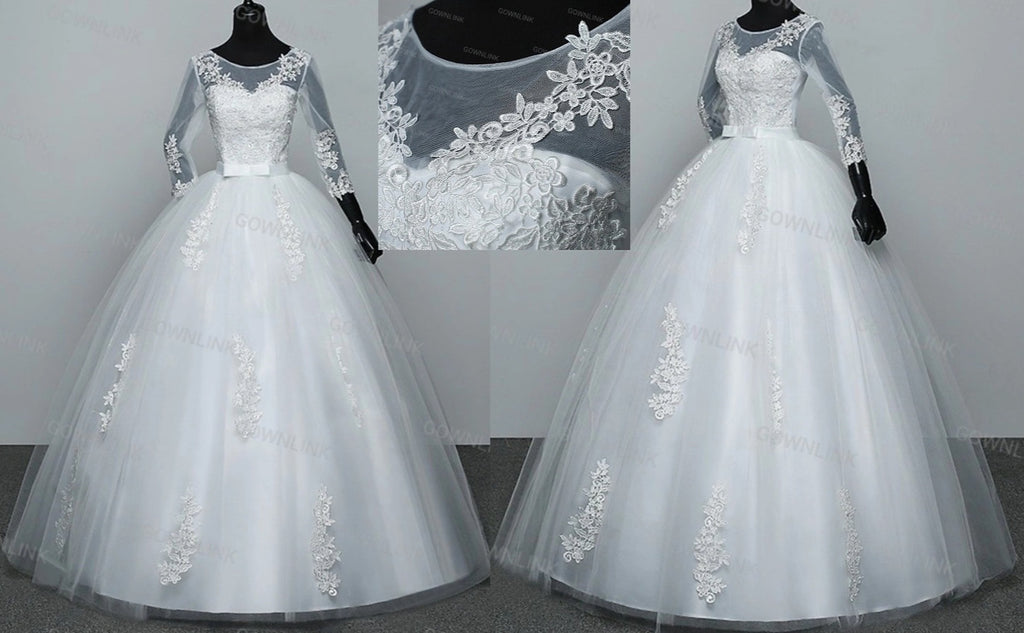 Elegant A-Line Wedding Gown