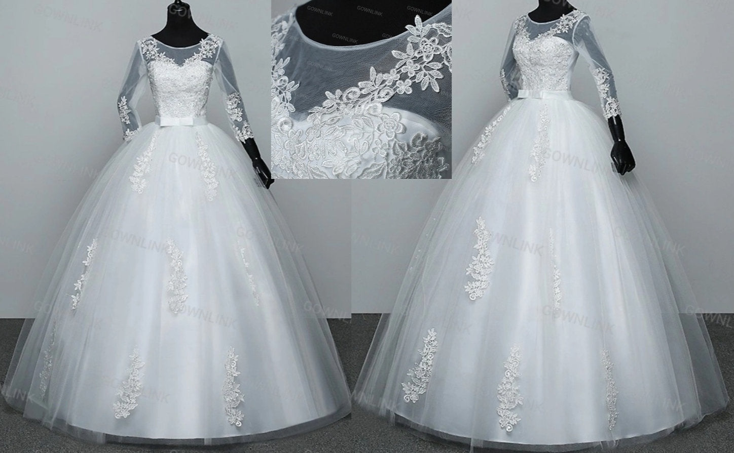 Elegant A-Line Wedding Gown