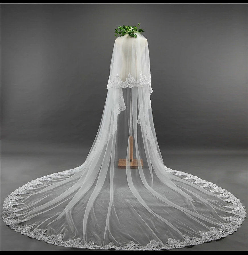Bridal wedding veil 3.5 meter length