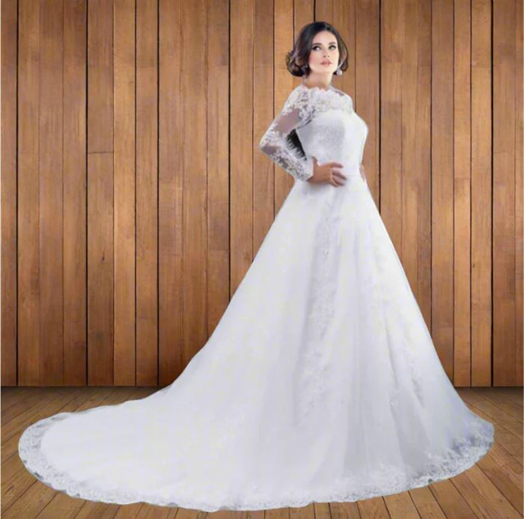 Elegant Bridal Gown - A Line Wedding Gown