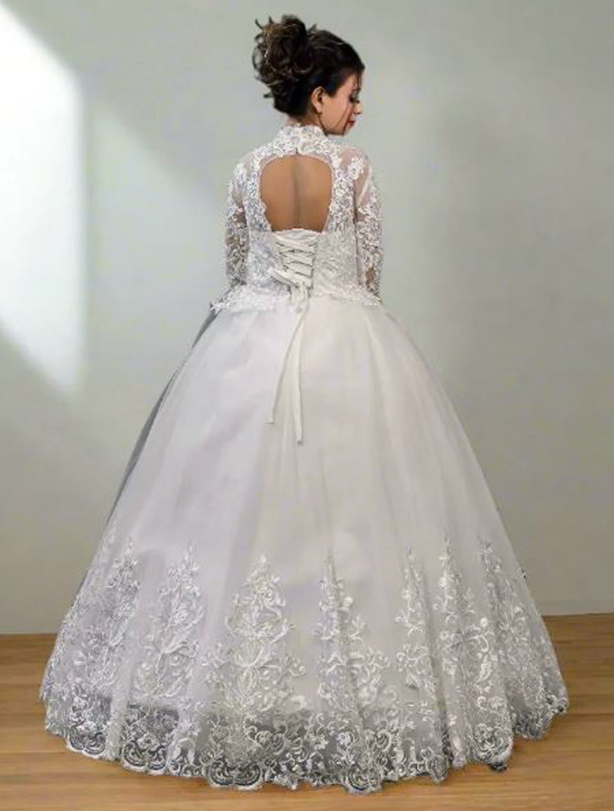 High Neck Christian Wedding Gown