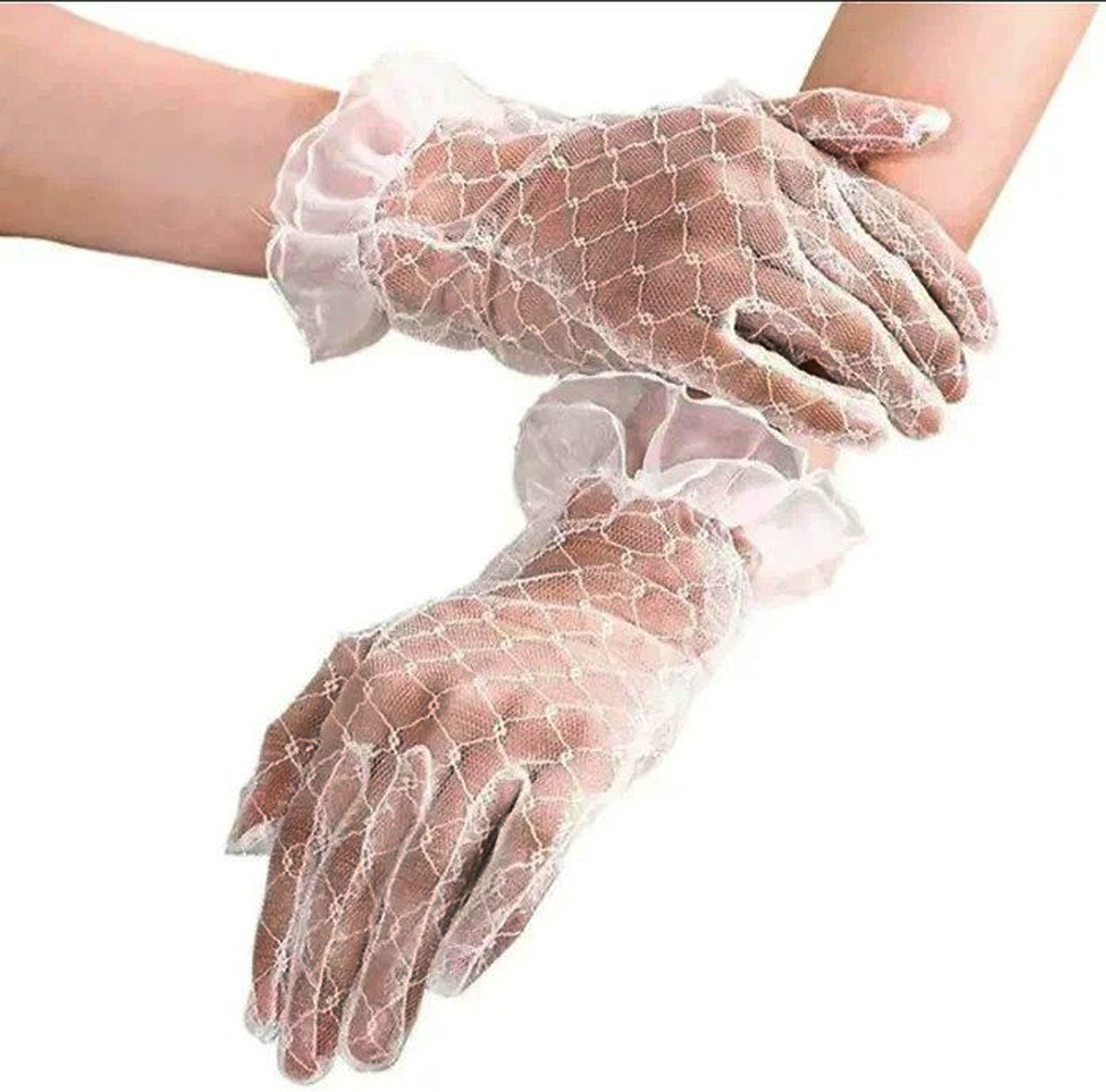 Bridal Gloves - Netted