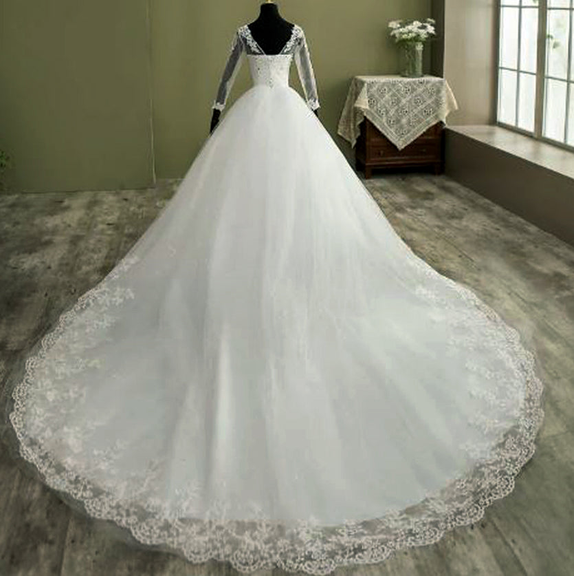Princess Long Sleeve Wedding Gown