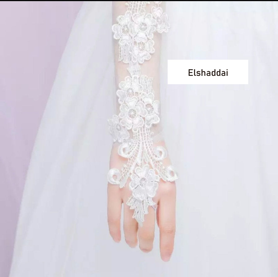 Bridal Gloves - Full Floral