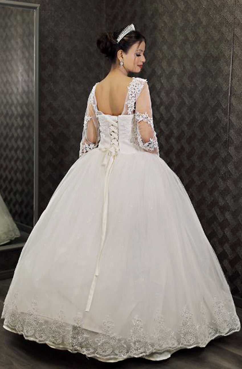 Ball Gown with Full Sleeves