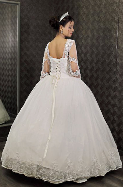 Ball Gown with Full Sleeves