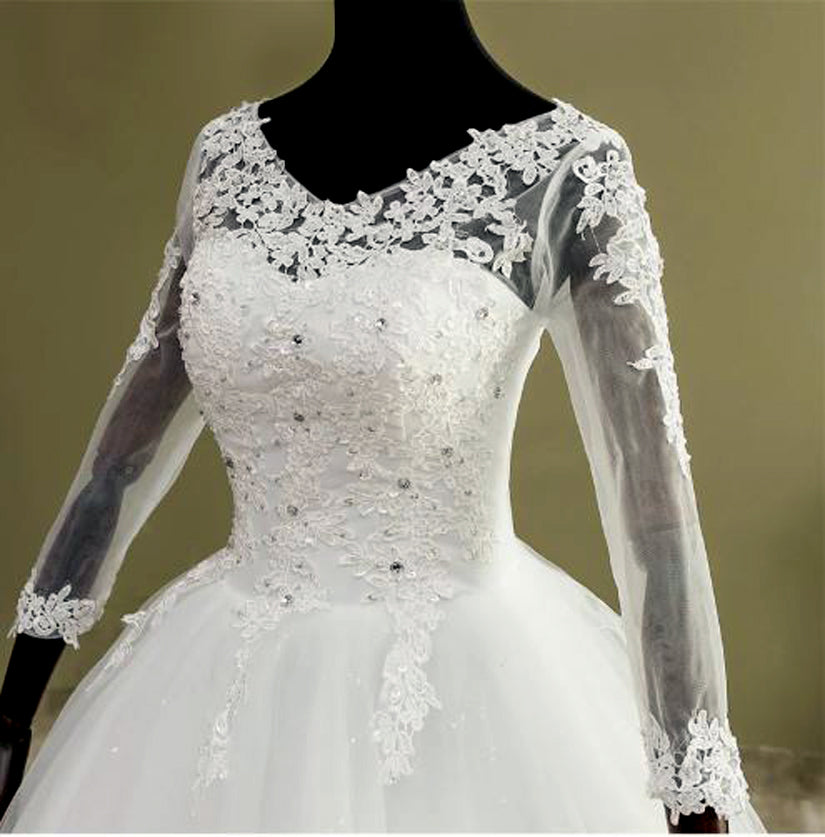 Princess Long Sleeve Wedding Gown