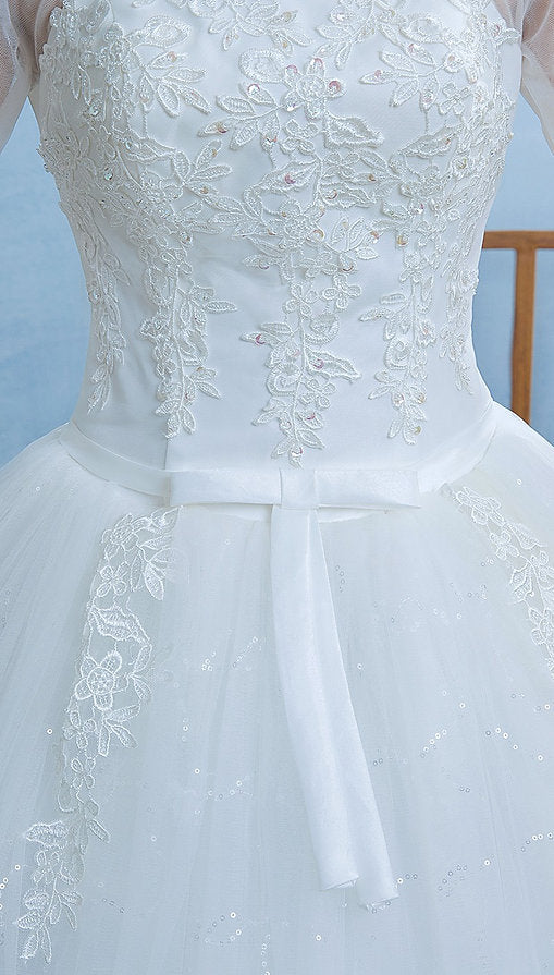 Elegant A-Line Wedding Gown