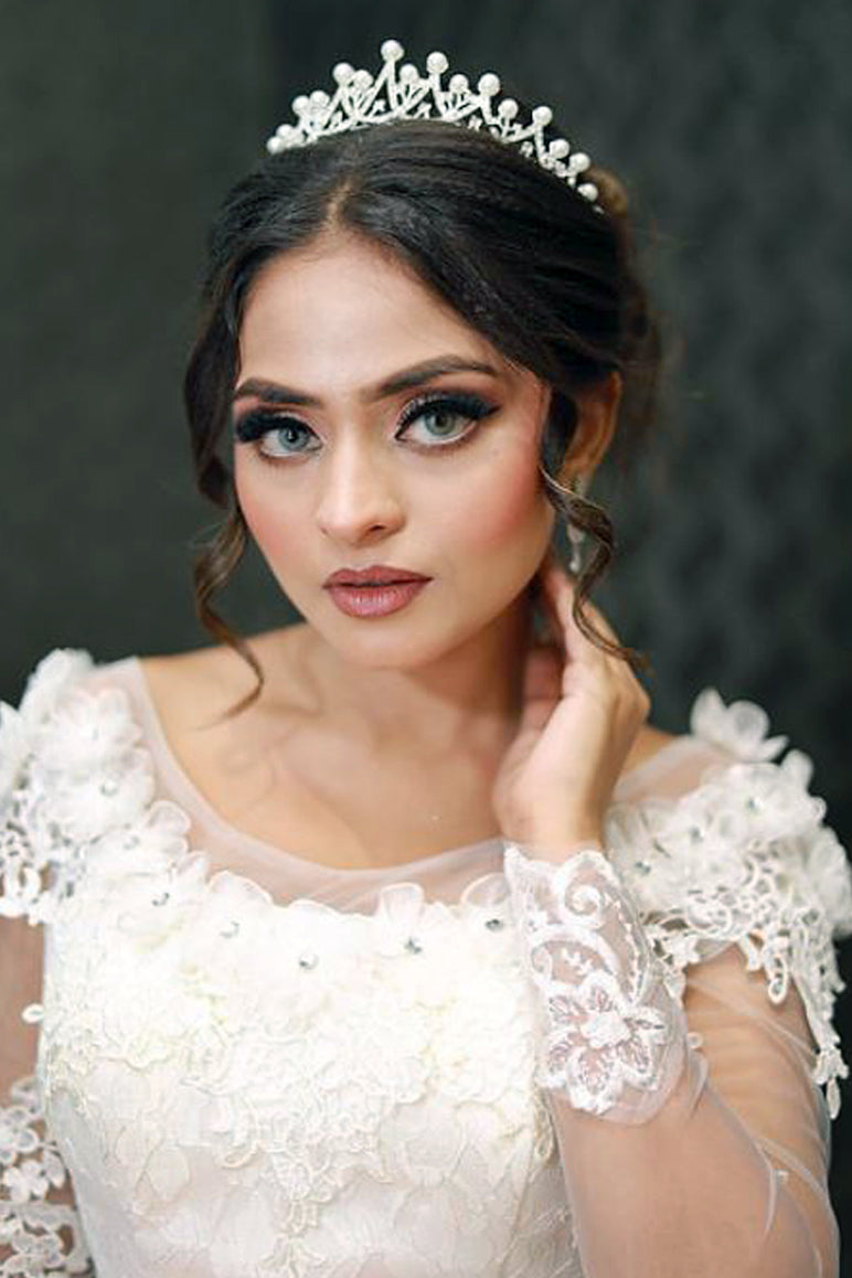 Shimmer Wedding Gown with Train